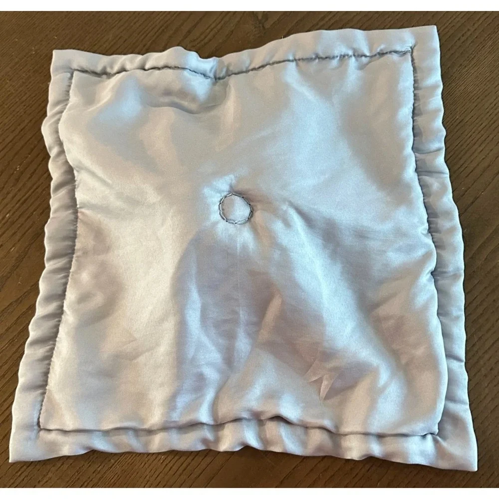 Carters Gray Elephant Plush Baby Blanket Toy Satin‎ Trim Back Lovey